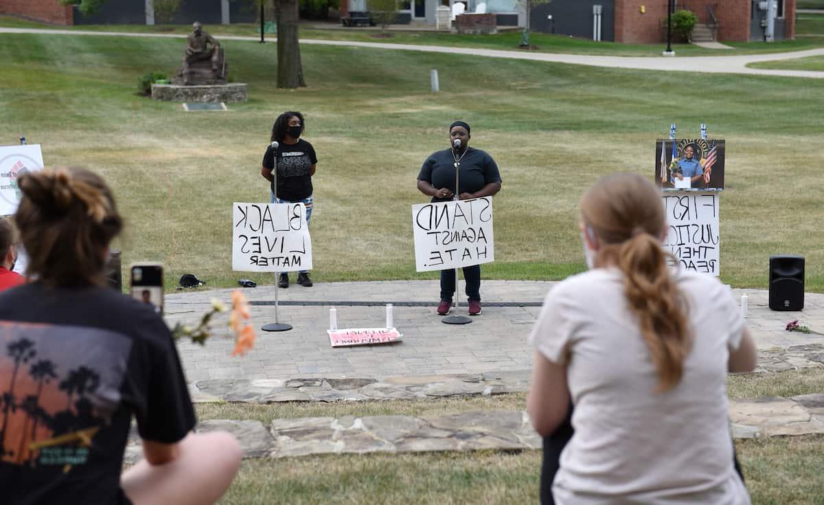 W&J’s Black Student Union hosted a Celebration of Black Lives to honor those who lost their lives to racial injustice on September 27, 2020 at the amphitheater outside of the Technology Center on the campus of Washington & Jefferson College.